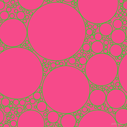 bubbles, circles, sponge, big, medium, small, 2 pixel line width, Lime Green and French Rose circles bubbles sponge soap seamless tileable