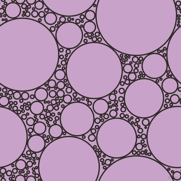 bubbles, circles, sponge, big, medium, small, 5 pixel line width, Livid Brown and Lilac circles bubbles sponge soap seamless tileable