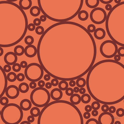 bubbles, circles, sponge, big, medium, small, 9 pixel line width, Lusty and Burnt Sienna circles bubbles sponge soap seamless tileable