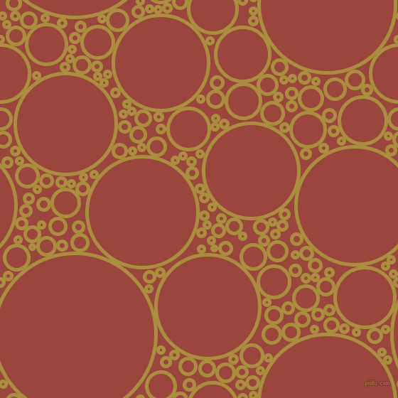 bubbles, circles, sponge, big, medium, small, 5 pixel line width, Luxor Gold and Cognac circles bubbles sponge soap seamless tileable