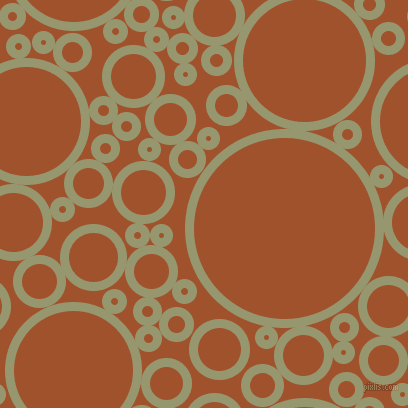 bubbles, circles, sponge, big, medium, small, 9 pixel line width, Malachite Green and Sienna circles bubbles sponge soap seamless tileable