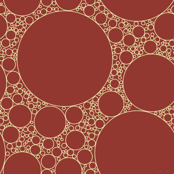 bubbles, circles, sponge, big, medium, small, 2 pixel line width, Medium Goldenrod and Thunderbird circles bubbles sponge soap seamless tileable