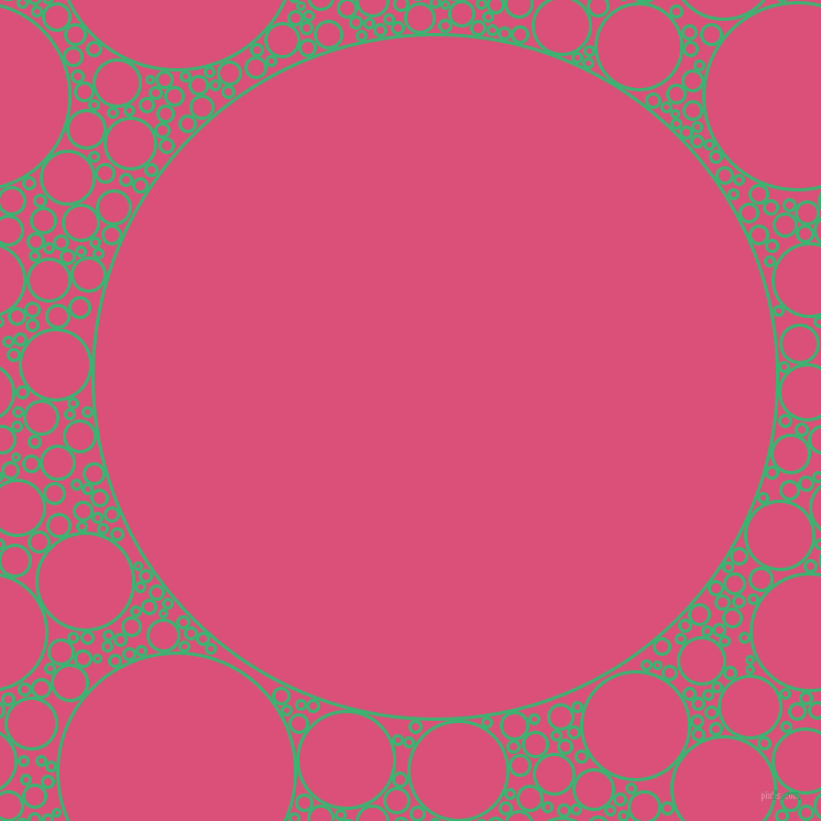bubbles, circles, sponge, big, medium, small, 3 pixel line width, Medium Sea Green and Cranberry circles bubbles sponge soap seamless tileable