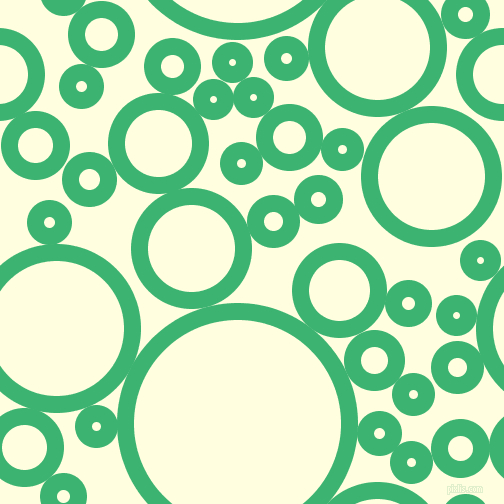 bubbles, circles, sponge, big, medium, small, 17 pixel line width, Medium Sea Green and Light Yellow circles bubbles sponge soap seamless tileable