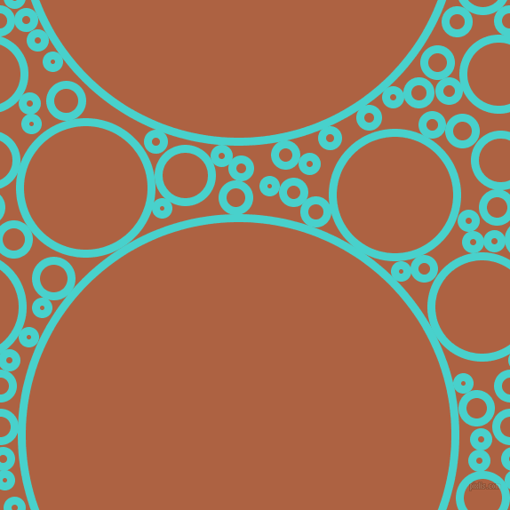 bubbles, circles, sponge, big, medium, small, 9 pixel line width, Medium Turquoise and Tuscany circles bubbles sponge soap seamless tileable