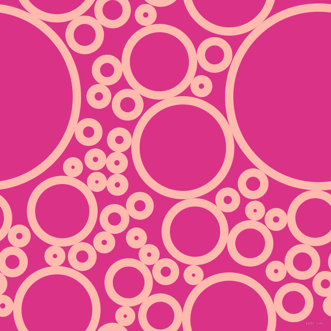 bubbles, circles, sponge, big, medium, small, 17 pixel line width, Melon and Deep Cerise circles bubbles sponge soap seamless tileable