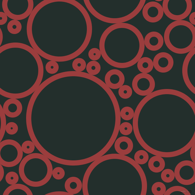 bubbles, circles, sponge, big, medium, small, 17 pixel line width, Mexican Red and Racing Green circles bubbles sponge soap seamless tileable