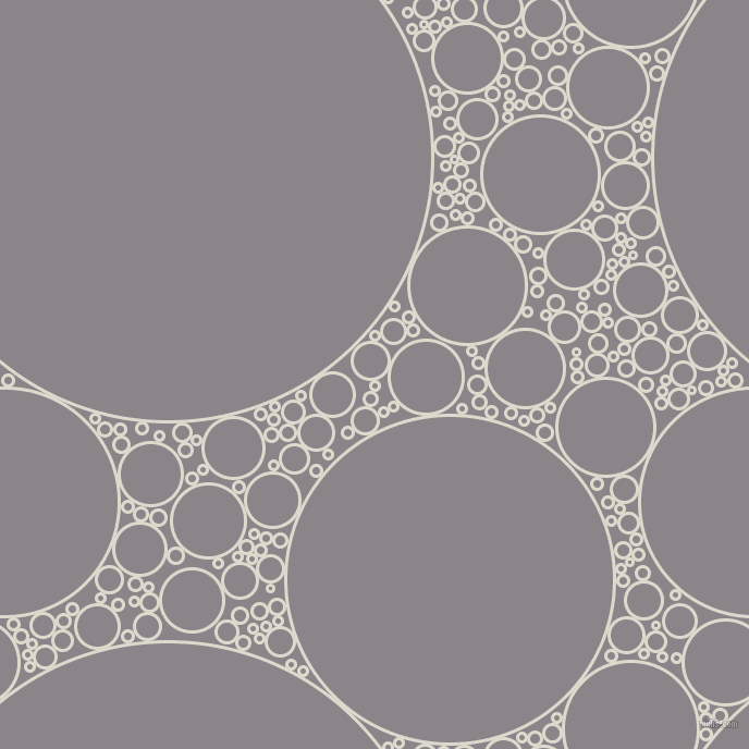 bubbles, circles, sponge, big, medium, small, 3 pixel line width, Milk White and Taupe Grey circles bubbles sponge soap seamless tileable