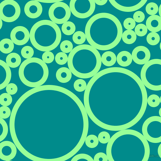 bubbles, circles, sponge, big, medium, small, 17 pixel line width, Mint Green and Dark Cyan circles bubbles sponge soap seamless tileable