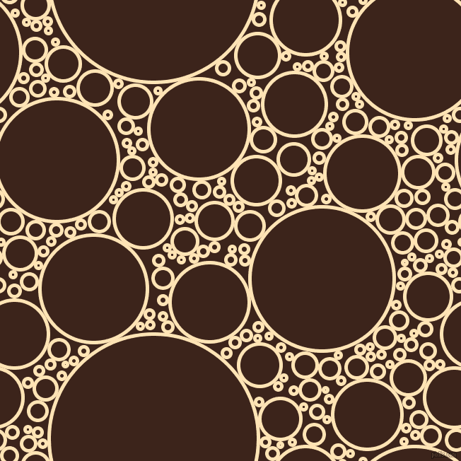 bubbles, circles, sponge, big, medium, small, 5 pixel line width, Moccasin and Brown Pod circles bubbles sponge soap seamless tileable