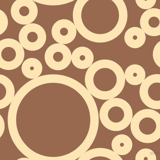 bubbles, circles, sponge, big, medium, small, 33 pixel line width, Moccasin and Dark Tan circles bubbles sponge soap seamless tileable