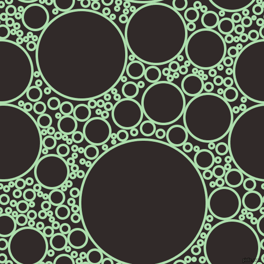 bubbles, circles, sponge, big, medium, small, 5 pixel line width, Moss Green and Livid Brown circles bubbles sponge soap seamless tileable