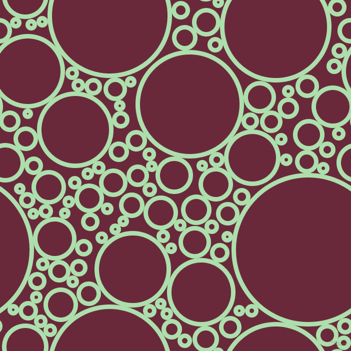 bubbles, circles, sponge, big, medium, small, 9 pixel line width, Moss Green and Siren circles bubbles sponge soap seamless tileable