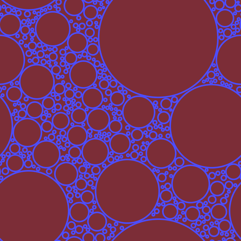 bubbles, circles, sponge, big, medium, small, 5 pixel line width, Neon Blue and Paprika circles bubbles sponge soap seamless tileable