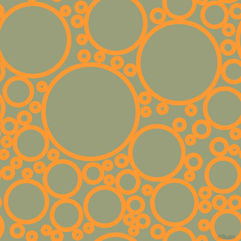 bubbles, circles, sponge, big, medium, small, 9 pixel line width, Neon Carrot and Sage circles bubbles sponge soap seamless tileable