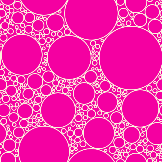 bubbles, circles, sponge, big, medium, small, 3 pixel line width, Off Yellow and Hollywood Cerise circles bubbles sponge soap seamless tileable