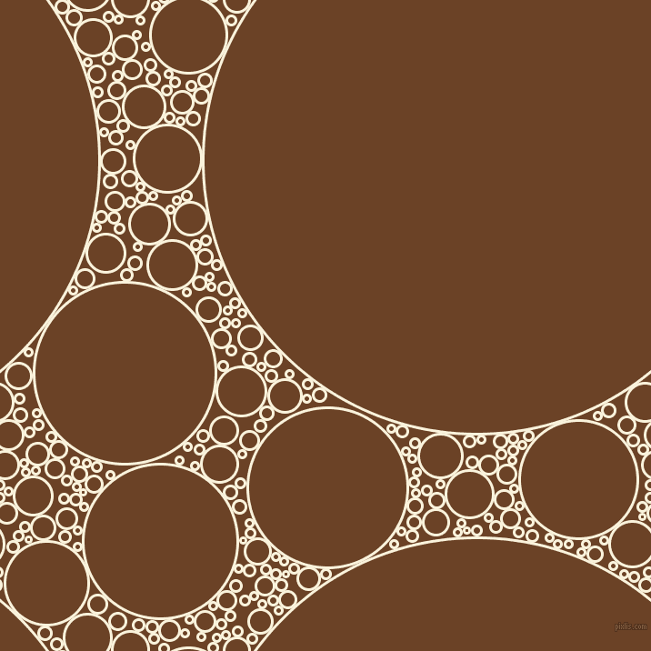 bubbles, circles, sponge, big, medium, small, 3 pixel line width, Off Yellow and Semi-Sweet Chocolate circles bubbles sponge soap seamless tileable