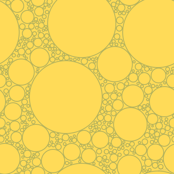 bubbles, circles, sponge, big, medium, small, 3 pixel line width, Olive Green and Mustard circles bubbles sponge soap seamless tileable