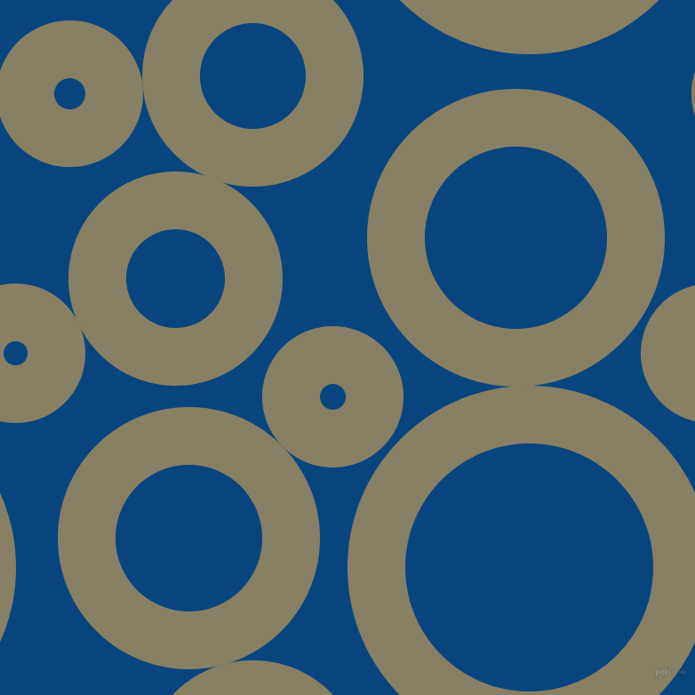 bubbles, circles, sponge, big, medium, small, 65 pixel line width, Olive Haze and Dark Cerulean circles bubbles sponge soap seamless tileable