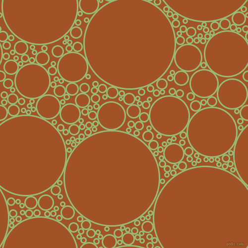 bubbles, circles, sponge, big, medium, small, 3 pixel line width, Olivine and Rich Gold circles bubbles sponge soap seamless tileable