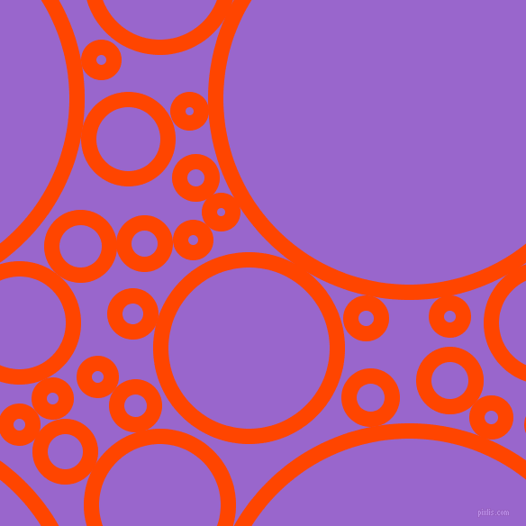 bubbles, circles, sponge, big, medium, small, 17 pixel line width, Orange Red and Amethyst circles bubbles sponge soap seamless tileable