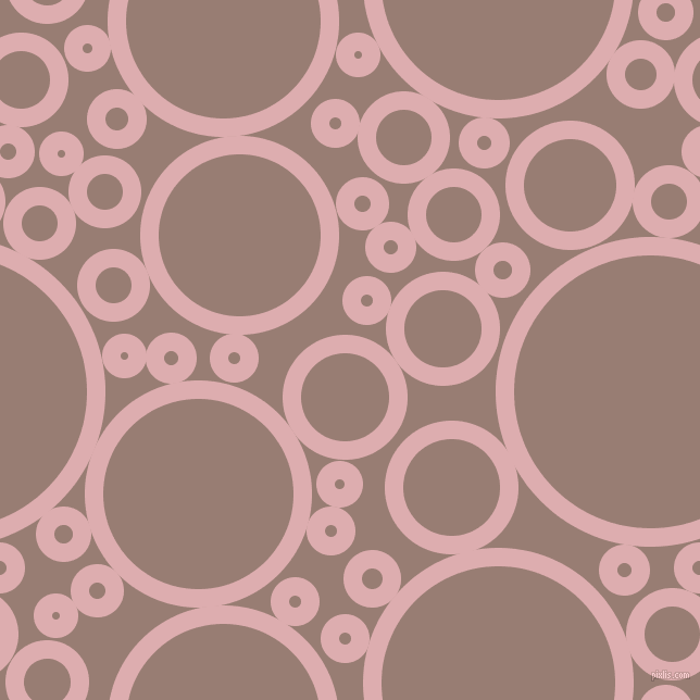 bubbles, circles, sponge, big, medium, small, 17 pixel line width, Pale Chestnut and Hemp circles bubbles sponge soap seamless tileable