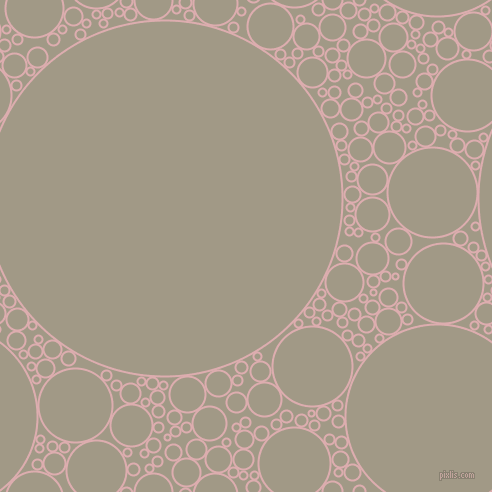 bubbles, circles, sponge, big, medium, small, 2 pixel line width, Pale Chestnut and Nomad circles bubbles sponge soap seamless tileable
