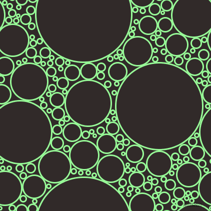 bubbles, circles, sponge, big, medium, small, 3 pixel line width, Pale Green and Livid Brown circles bubbles sponge soap seamless tileable