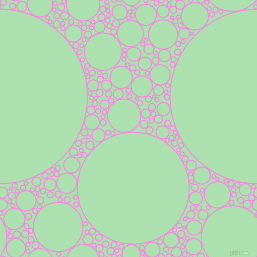 bubbles, circles, sponge, big, medium, small, 2 pixel line width, Pale Magenta and Celadon circles bubbles sponge soap seamless tileable
