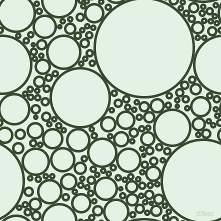 bubbles, circles, sponge, big, medium, small, 5 pixel line width, Palm Leaf and Frosted Mint circles bubbles sponge soap seamless tileable