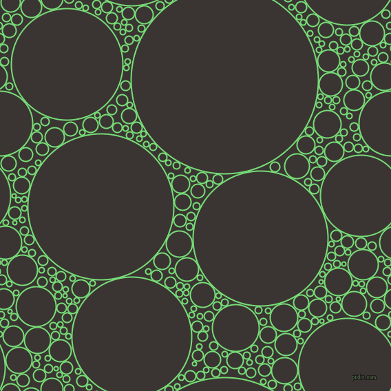 bubbles, circles, sponge, big, medium, small, 2 pixel line width, Pastel Green and Kilamanjaro circles bubbles sponge soap seamless tileable