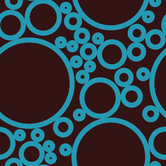bubbles, circles, sponge, big, medium, small, 17 pixel line width, Pelorous and Seal Brown circles bubbles sponge soap seamless tileable