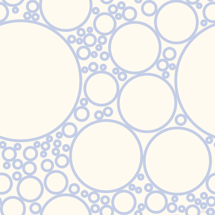 bubbles, circles, sponge, big, medium, small, 9 pixel line width, Periwinkle and Floral White circles bubbles sponge soap seamless tileable