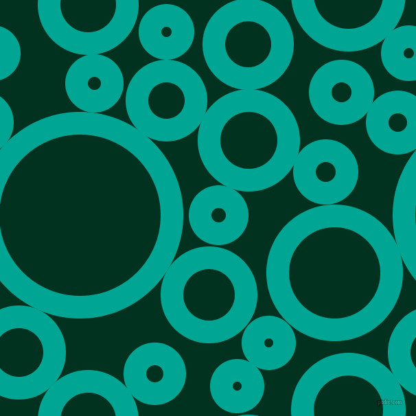 bubbles, circles, sponge, big, medium, small, 33 pixel line width, Persian Green and Dark Green circles bubbles sponge soap seamless tileable
