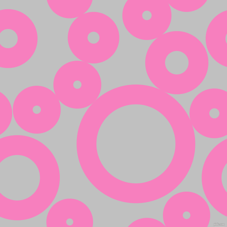 bubbles, circles, sponge, big, medium, small, 65 pixel line width, Persian Pink and Silver circles bubbles sponge soap seamless tileable