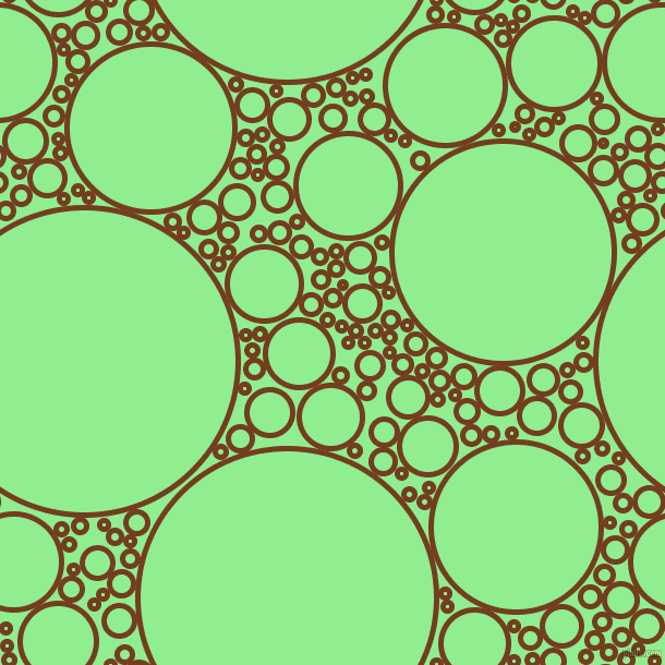 bubbles, circles, sponge, big, medium, small, 5 pixel line width, Peru Tan and Light Green circles bubbles sponge soap seamless tileable