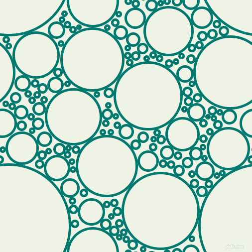 bubbles, circles, sponge, big, medium, small, 5 pixel line width, Pine Green and Saltpan circles bubbles sponge soap seamless tileable