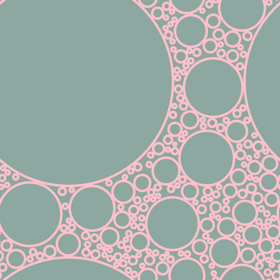 bubbles, circles, sponge, big, medium, small, 5 pixel line width, Pink and Cascade circles bubbles sponge soap seamless tileable