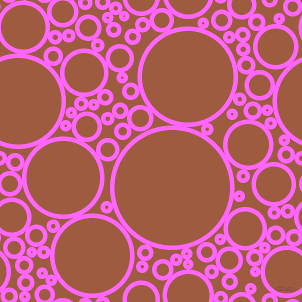 bubbles, circles, sponge, big, medium, small, 9 pixel line width, Pink Flamingo and Sepia circles bubbles sponge soap seamless tileable