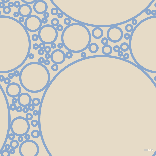 bubbles, circles, sponge, big, medium, small, 9 pixel line width, Polo Blue and Half Spanish White circles bubbles sponge soap seamless tileable