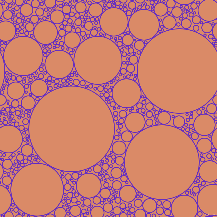 bubbles, circles, sponge, big, medium, small, 3 pixel line width, Purple Heart and Copper circles bubbles sponge soap seamless tileable