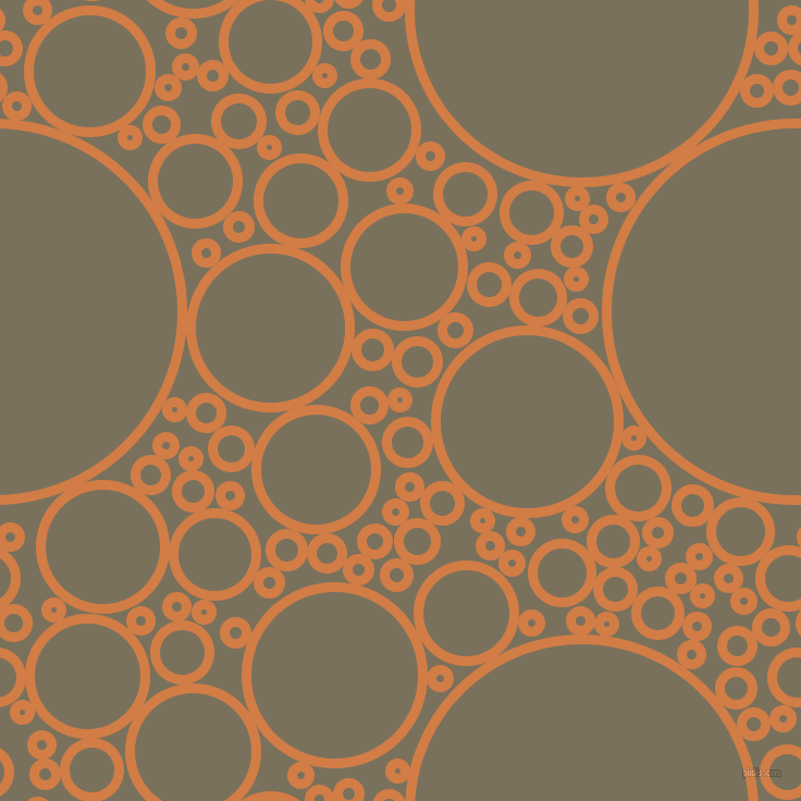 bubbles, circles, sponge, big, medium, small, 9 pixel line width, Raw Sienna and Pablo circles bubbles sponge soap seamless tileable