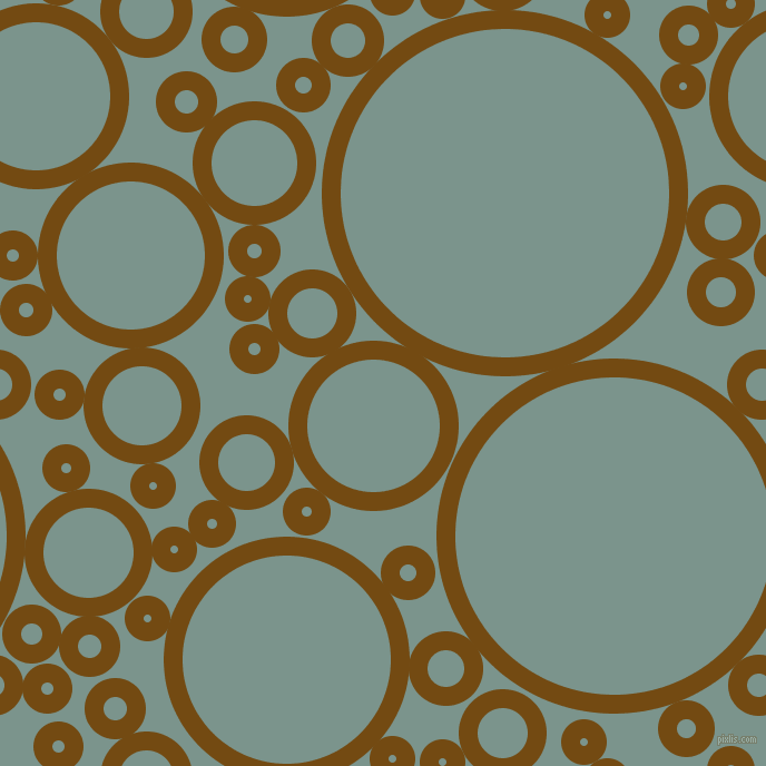 bubbles, circles, sponge, big, medium, small, 17 pixel line width, Raw Umber and Granny Smith circles bubbles sponge soap seamless tileable