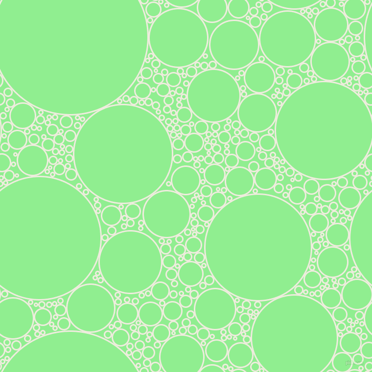 bubbles, circles, sponge, big, medium, small, 3 pixel line width, Rice Cake and Light Green circles bubbles sponge soap seamless tileable