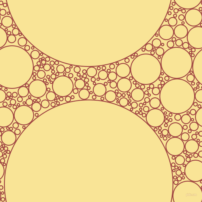bubbles, circles, sponge, big, medium, small, 3 pixel line width, Roof Terracotta and Vis Vis circles bubbles sponge soap seamless tileable
