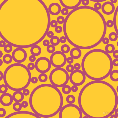 bubbles, circles, sponge, big, medium, small, 9 pixel line width, Royal Heath and Sunglow circles bubbles sponge soap seamless tileable