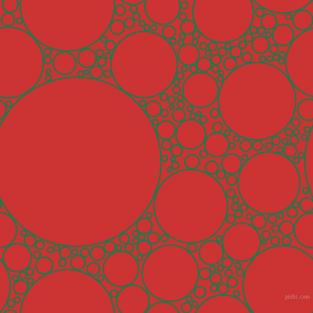 bubbles, circles, sponge, big, medium, small, 2 pixel line width, Salem and Persian Red circles bubbles sponge soap seamless tileable