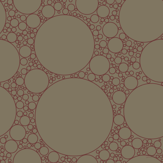 bubbles, circles, sponge, big, medium, small, 2 pixel line width, Sanguine Brown and Stonewall circles bubbles sponge soap seamless tileable
