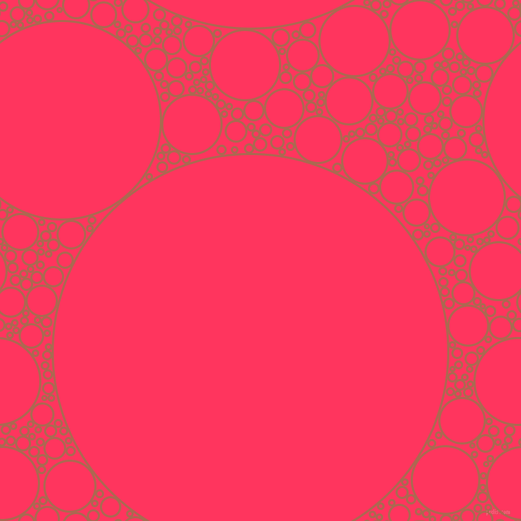 bubbles, circles, sponge, big, medium, small, 3 pixel line width, Sante Fe and Radical Red circles bubbles sponge soap seamless tileable