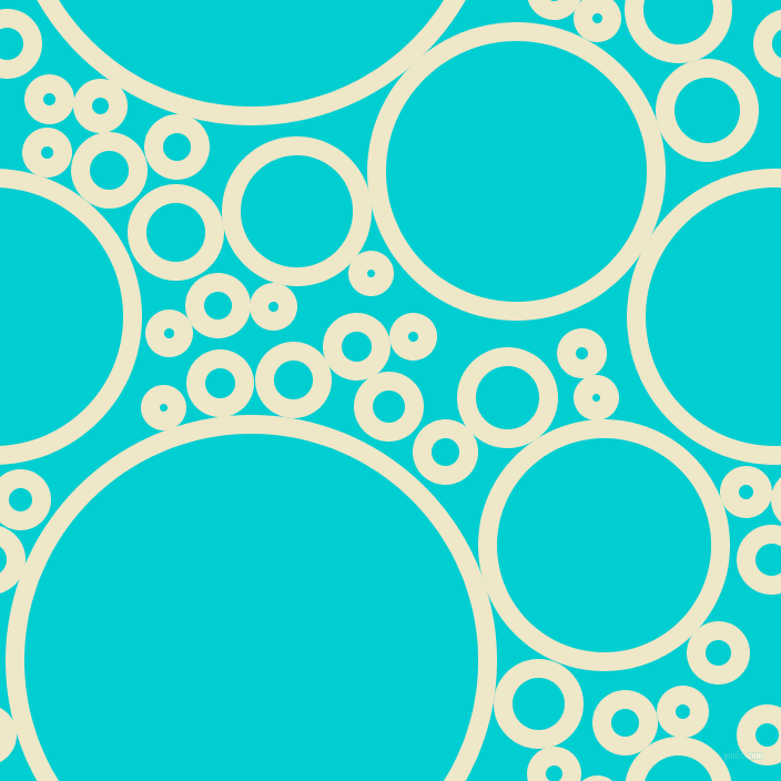 bubbles, circles, sponge, big, medium, small, 17 pixel line width, Scotch Mist and Dark Turquoise circles bubbles sponge soap seamless tileable